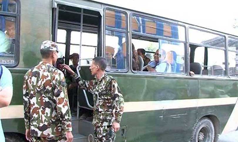 Nepal Army bus