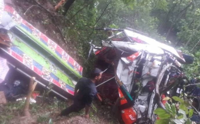 Bus accident in Bhojpur