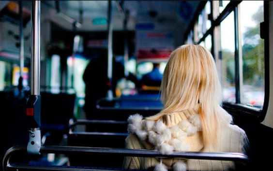Lady in bus